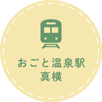 おごと温泉駅真横